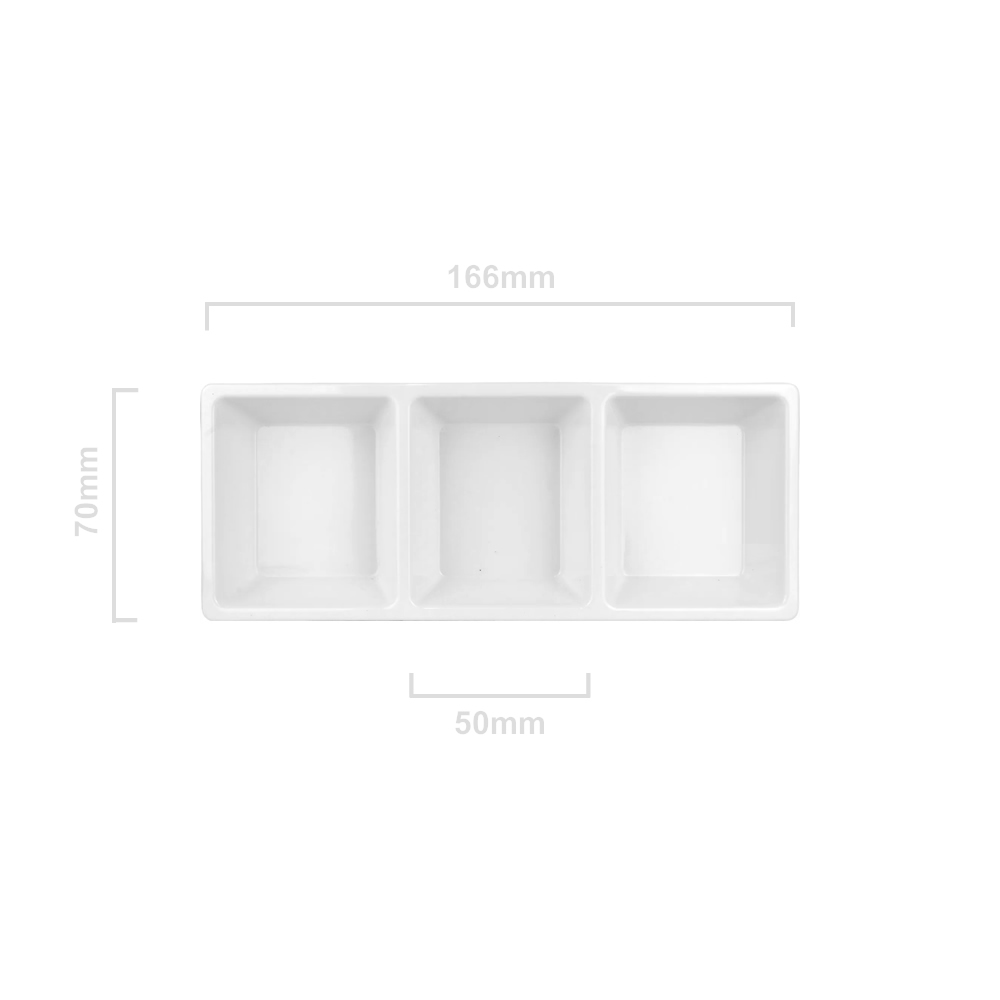 3 Compartment Sauce Tray Dimensions