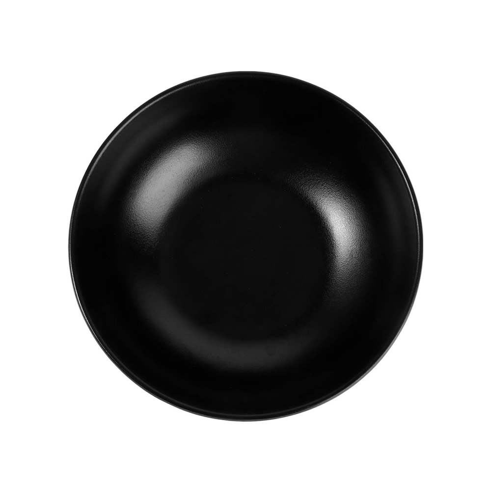 Black Melamine Jjigae Bowl Inside