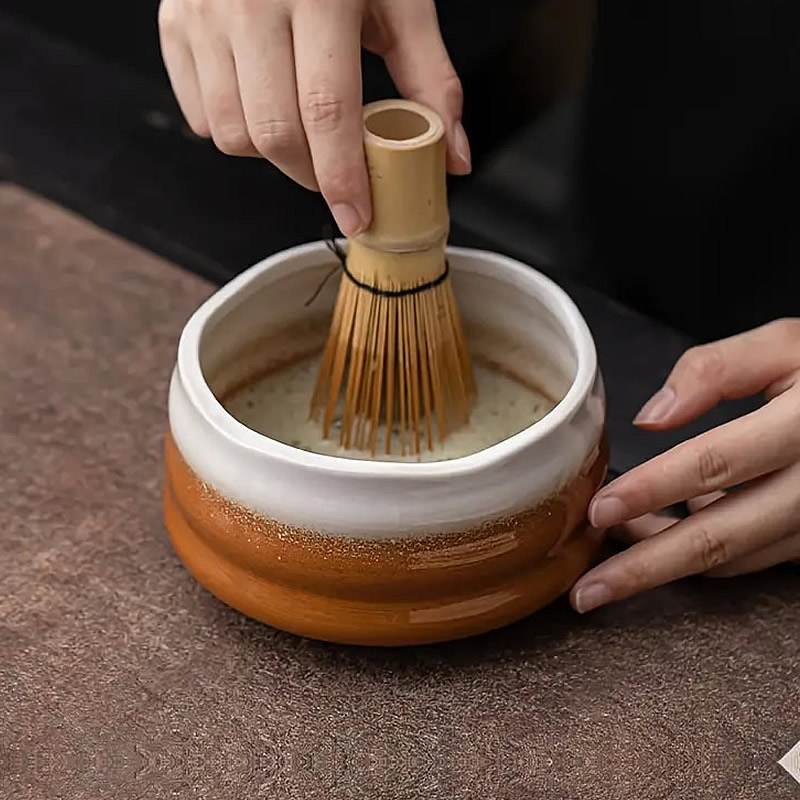 Chairo Yūhi Matcha Bowl & Bamboo Whisk