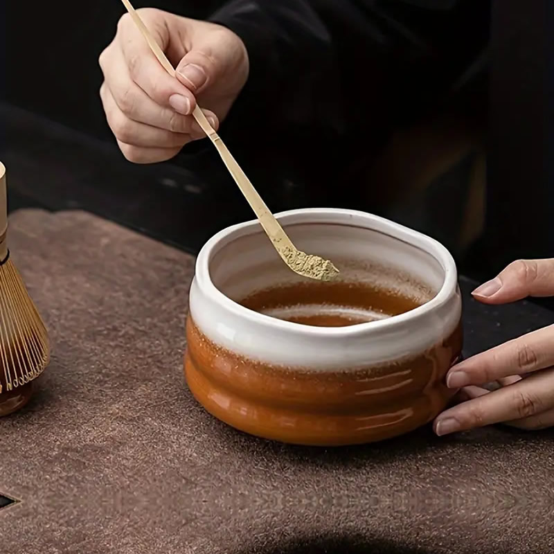 Chairo Yūhi Matcha Bowl & Matcha Scoop