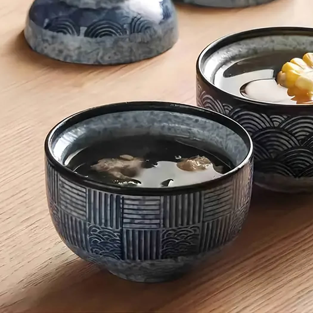 Japanese Motifs Miso Bowl & Lid Suggestion