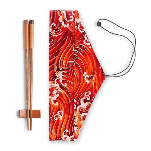 Orange Great Wave Chopsticks