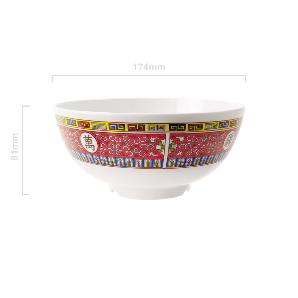 Shòu Longevity Noodle Bowl Dimensions