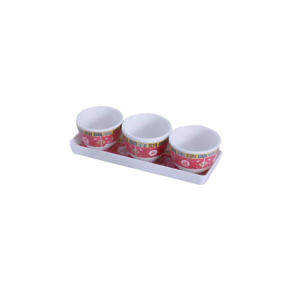 Shòu Longevity Tea Cup & Tray Set