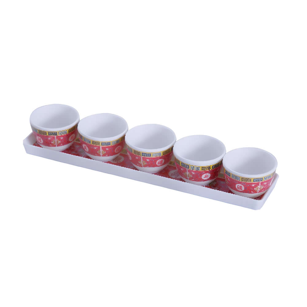 Shòu Longevity Tea Cup & Tray Set