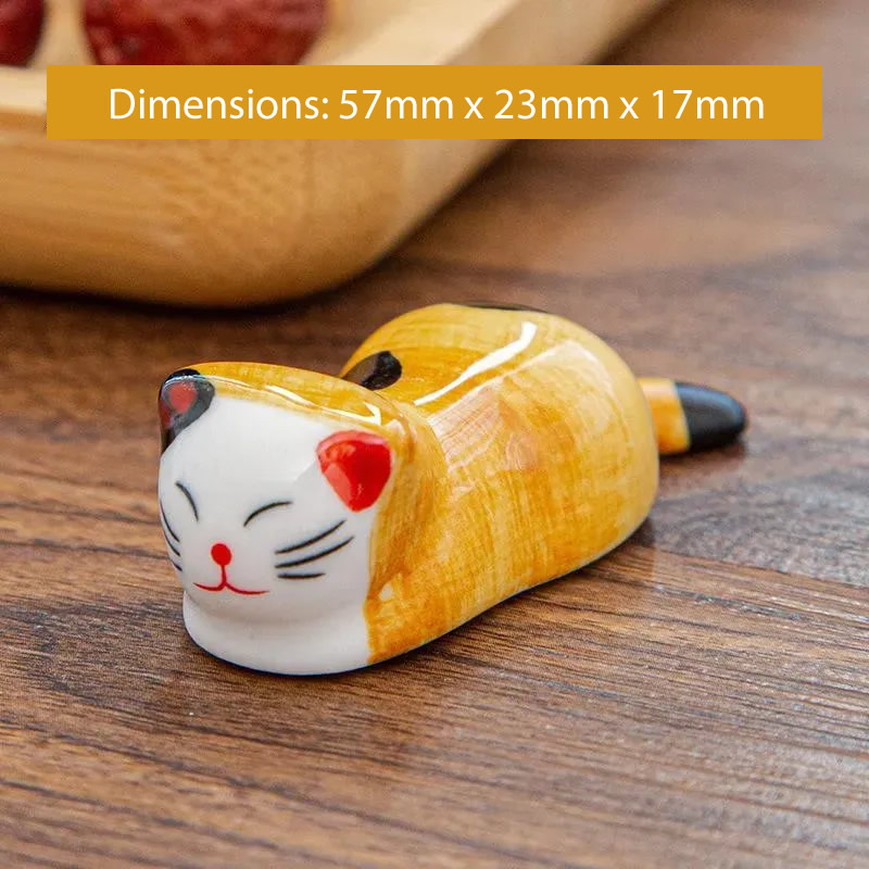 Sleepy Neko Chopstick Rest Dimensions