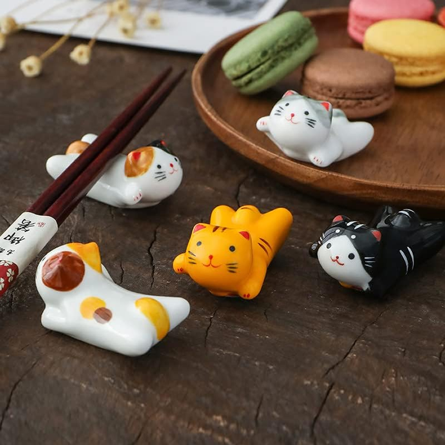 Sleepy Neko Chopstick Rest Set