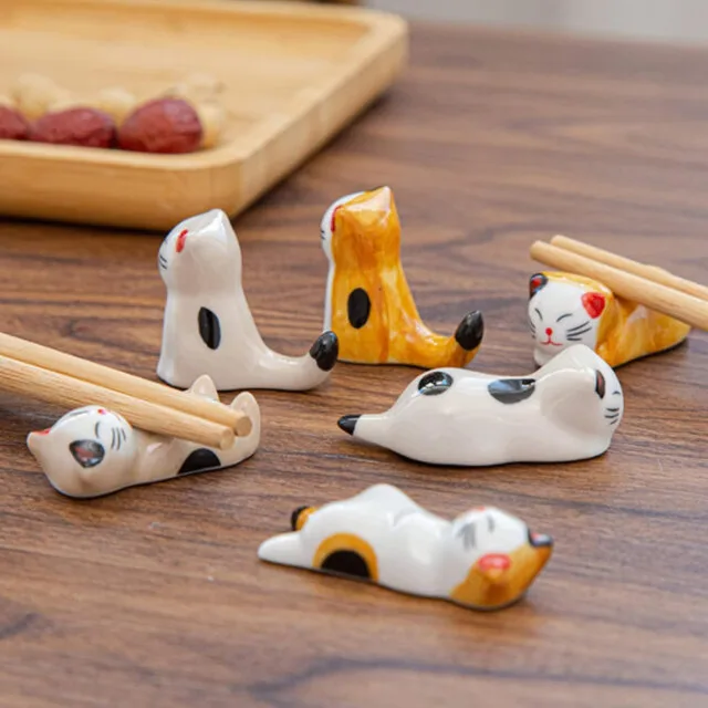 Sleepy Neko Chopstick Rest Set Idea