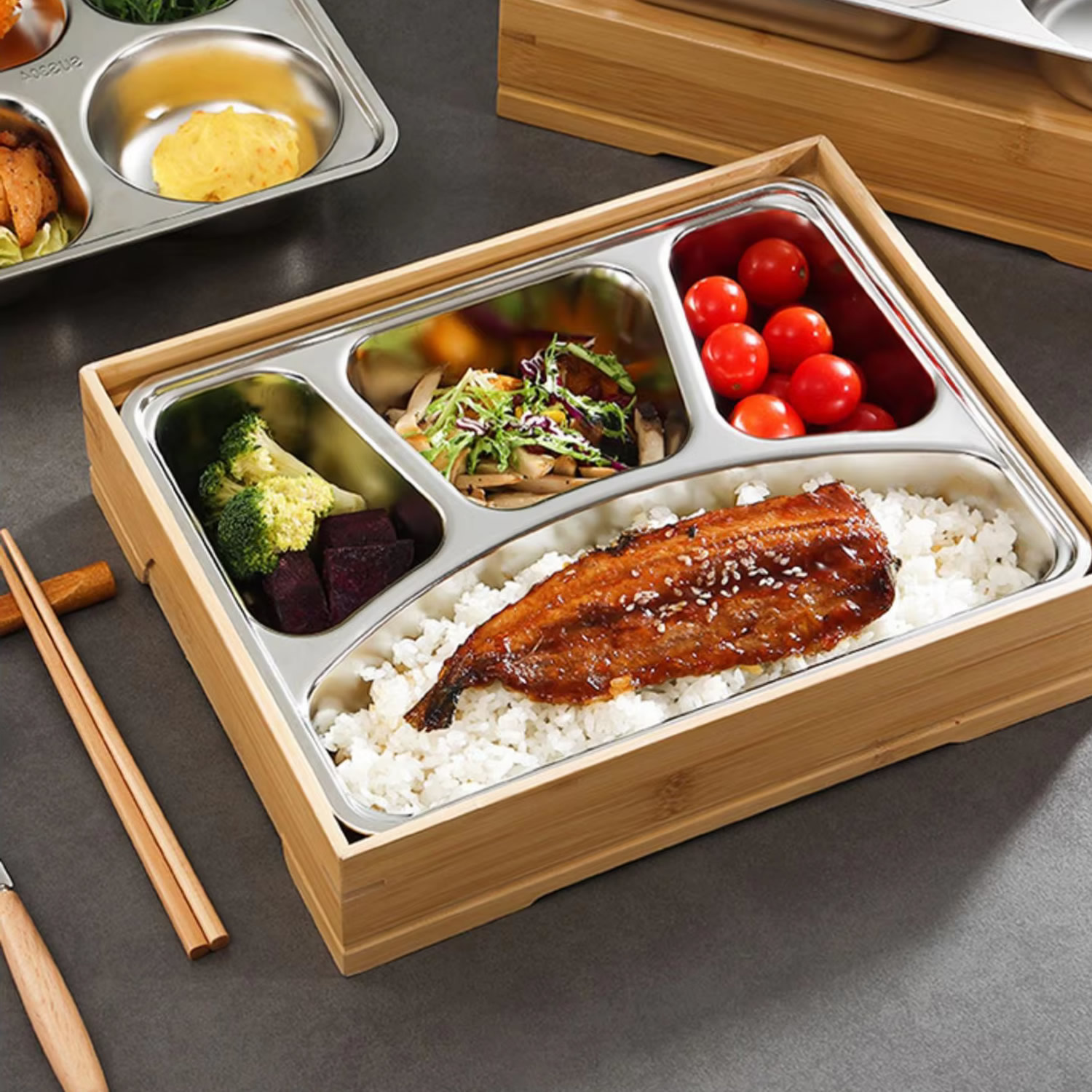 Bamboo Bento Box (4 Compartment)