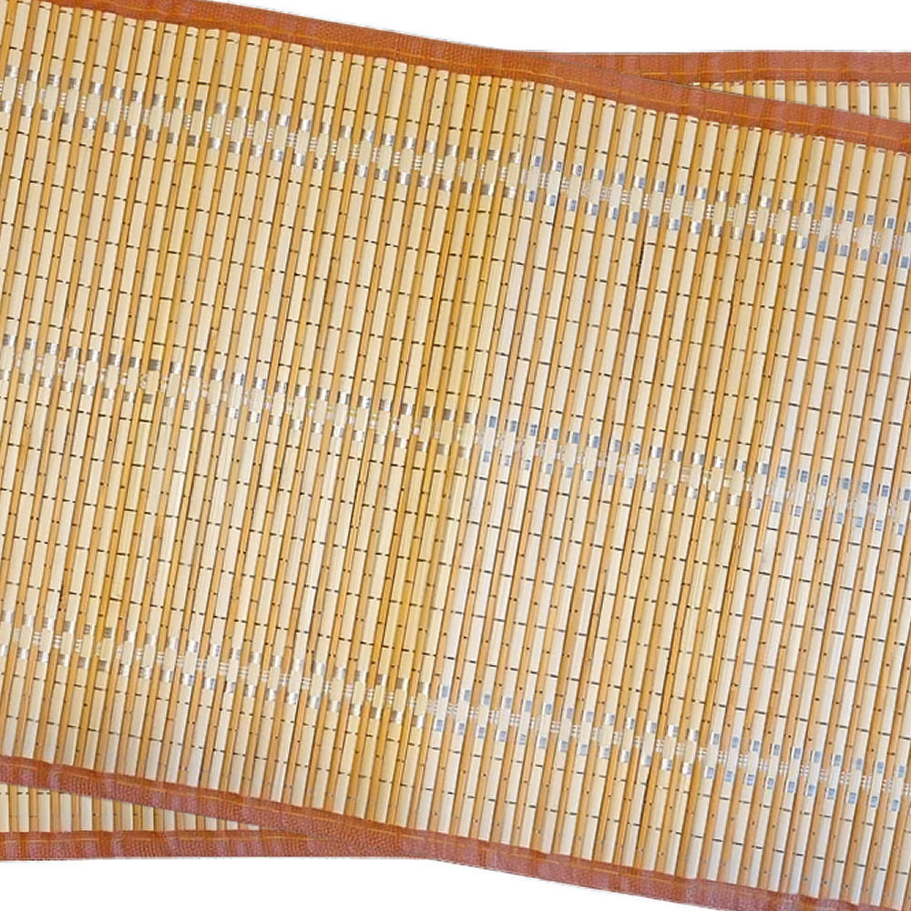 Bamboo Golden Woven Placemat Close Up