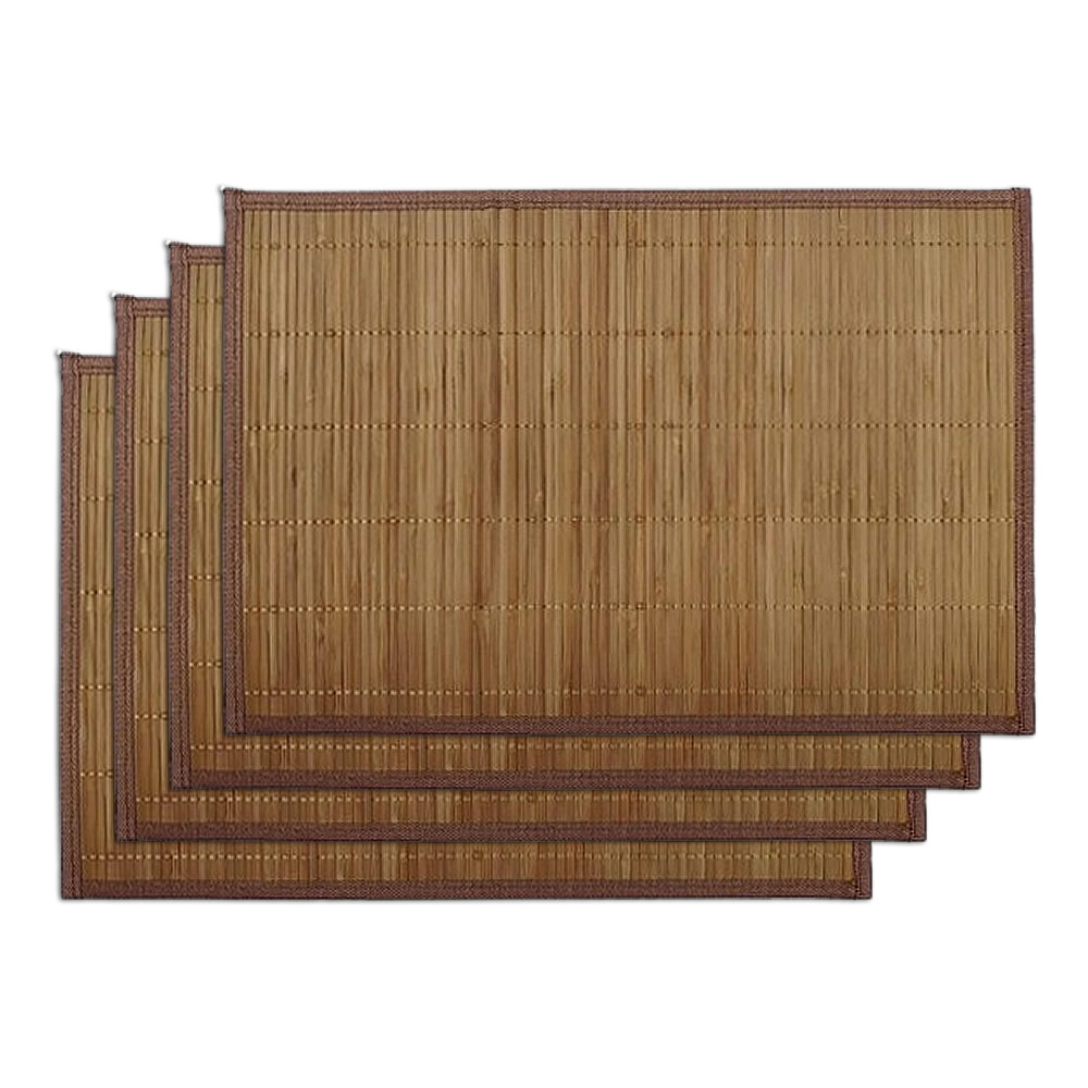 Bamboo Placemat Set (4 Pack) Natural Brown