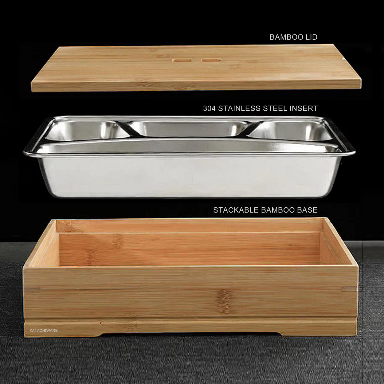 Kōdo Bamboo Bento Box Specifications