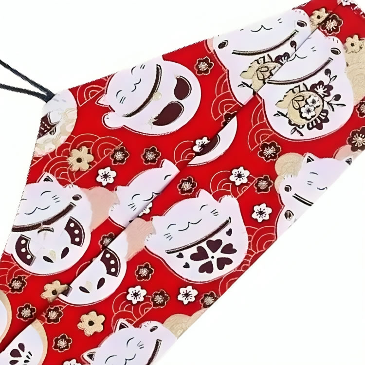 Lucky Maneki Neko Charm Cutlery Bag