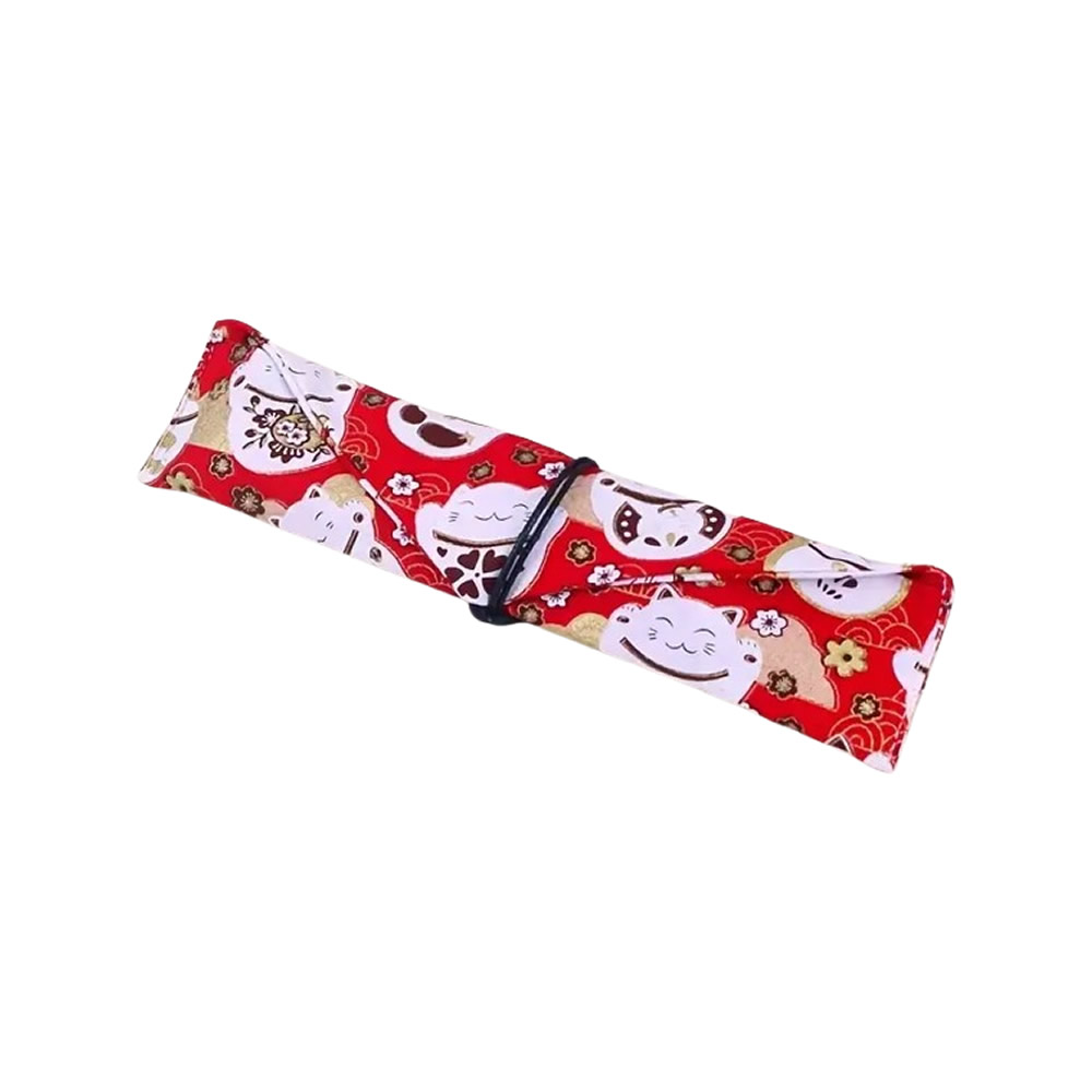 Lucky Maneki Neko Charm Cutlery Bag