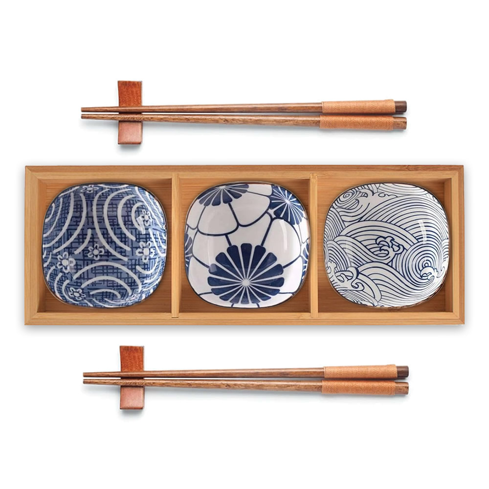 Nami Hana Bento Tray & Ceramic Bowl Set