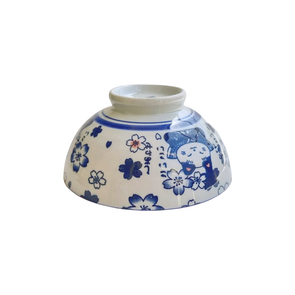 Sakura Lucky Cat Rice Bowl Set