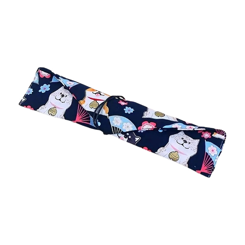 Shiba Inu & Sakura Japanese Cutlery Bag