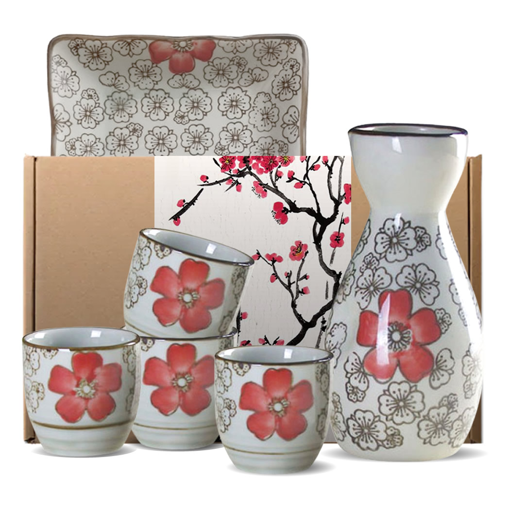 Spring Blossom Sake Set & Tray