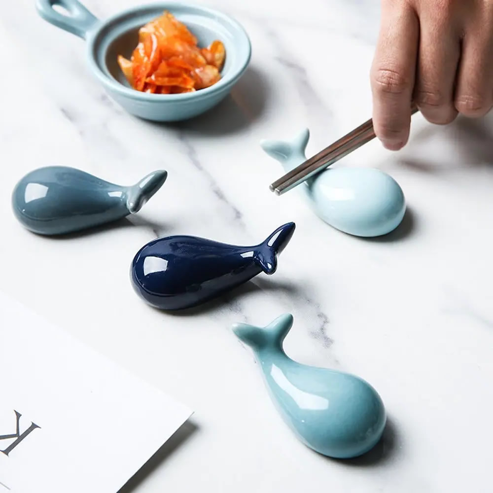 Ceramic Great Whale Chopstick Rest