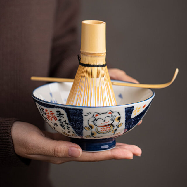 Fuku Neko Matcha Tea Set Presentation