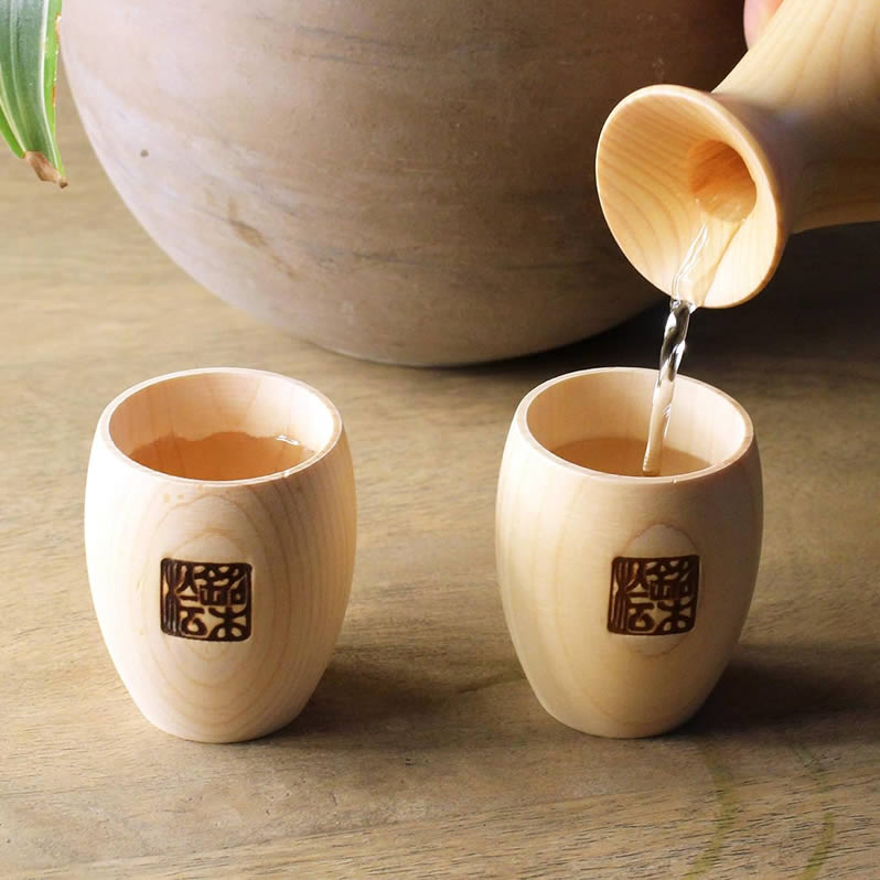 Hinoki Cypress Round Sake Cup