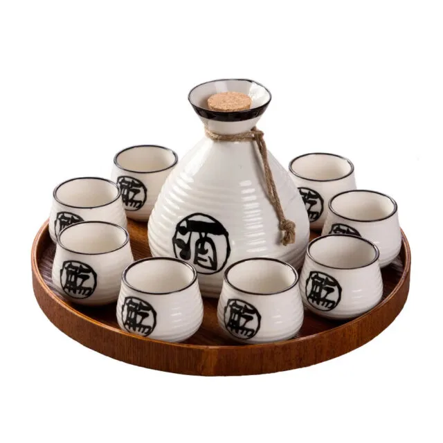 Sumi Kanji Sake Bottle