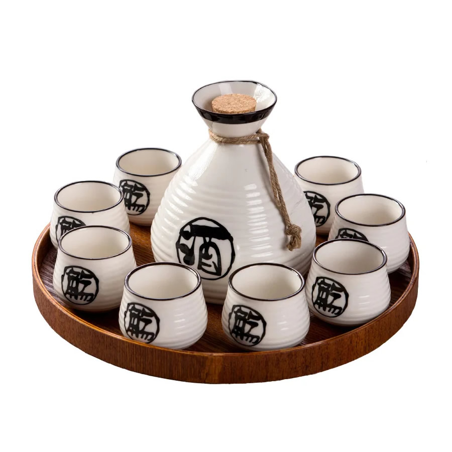 Sumi Kanji Sake Bottle