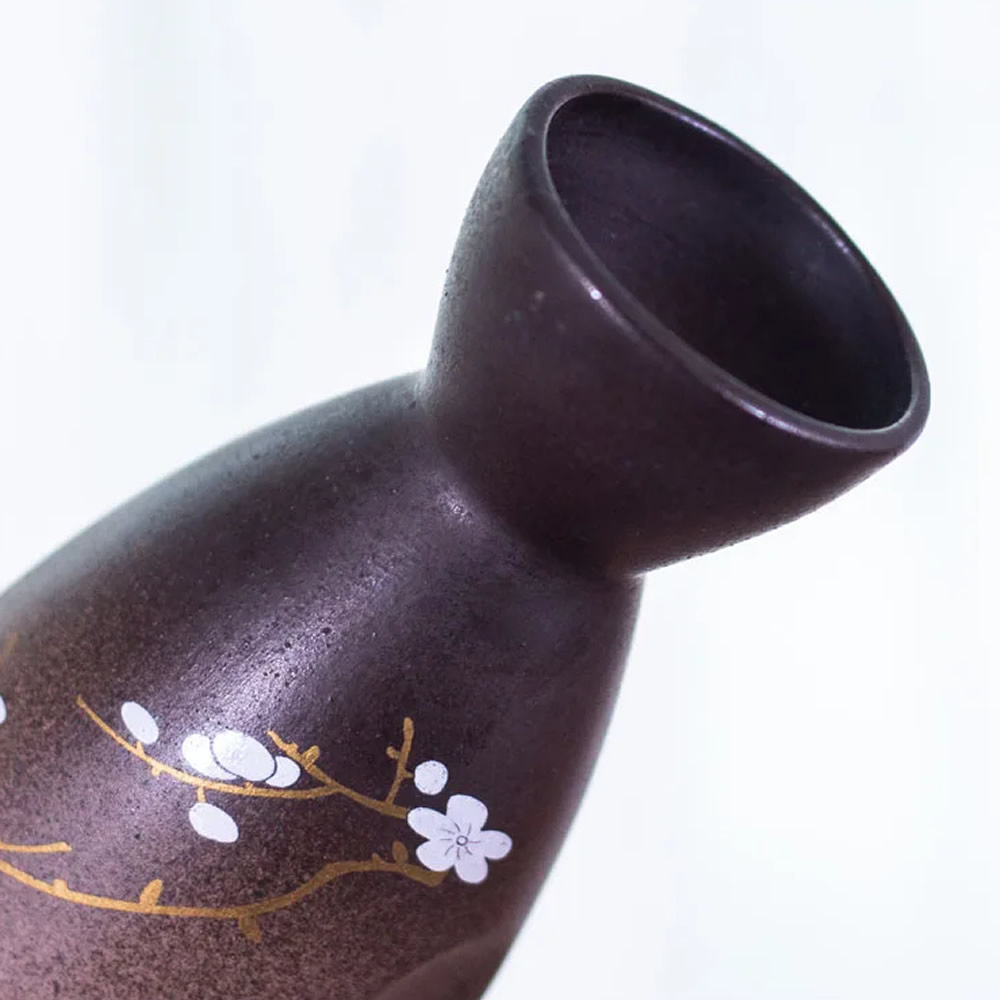 Vintage Cherry Blossom Sake Bottle