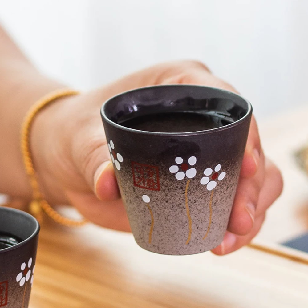 Vintage Cherry Blossom Sake Cup