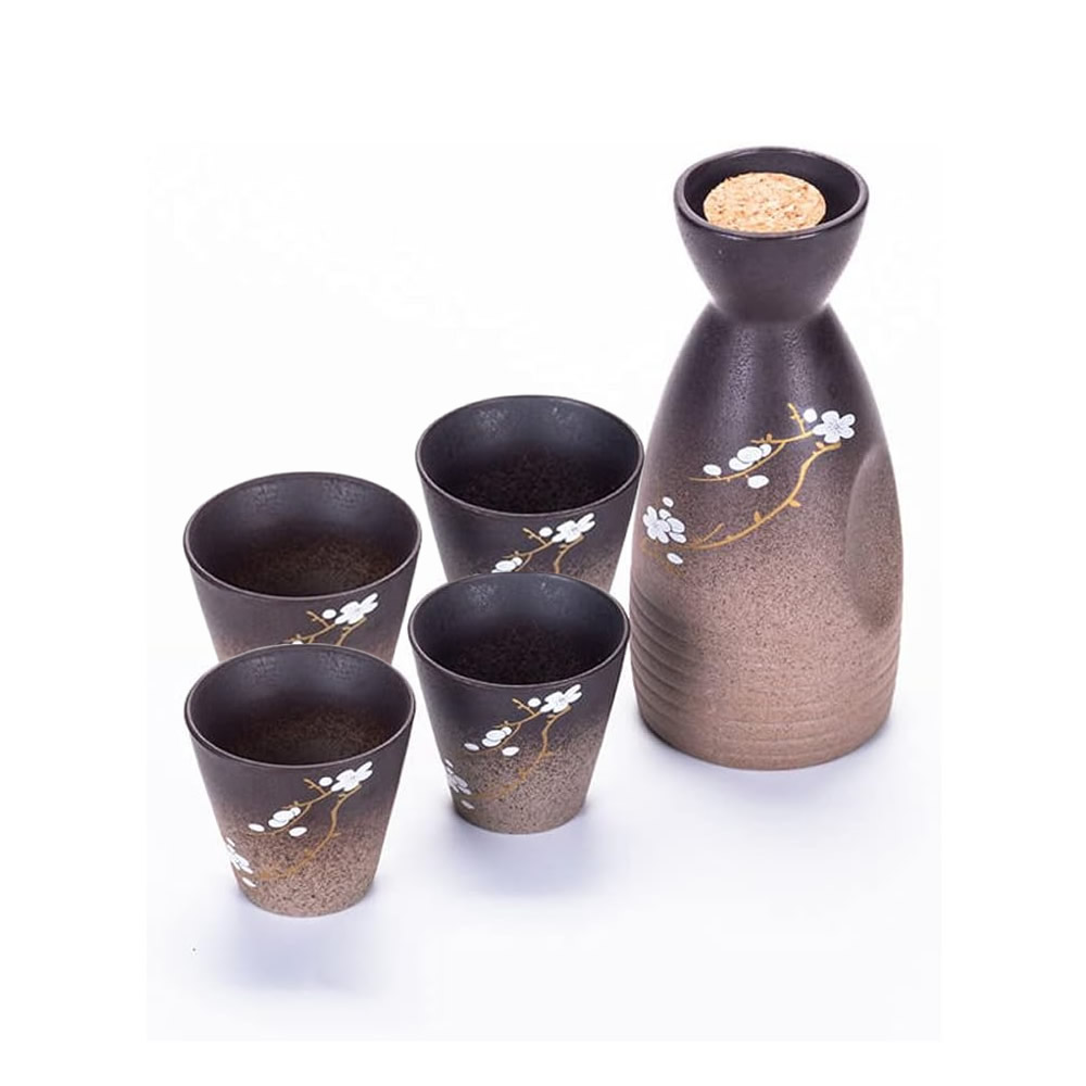 Vintage Cherry Blossom Sake Set