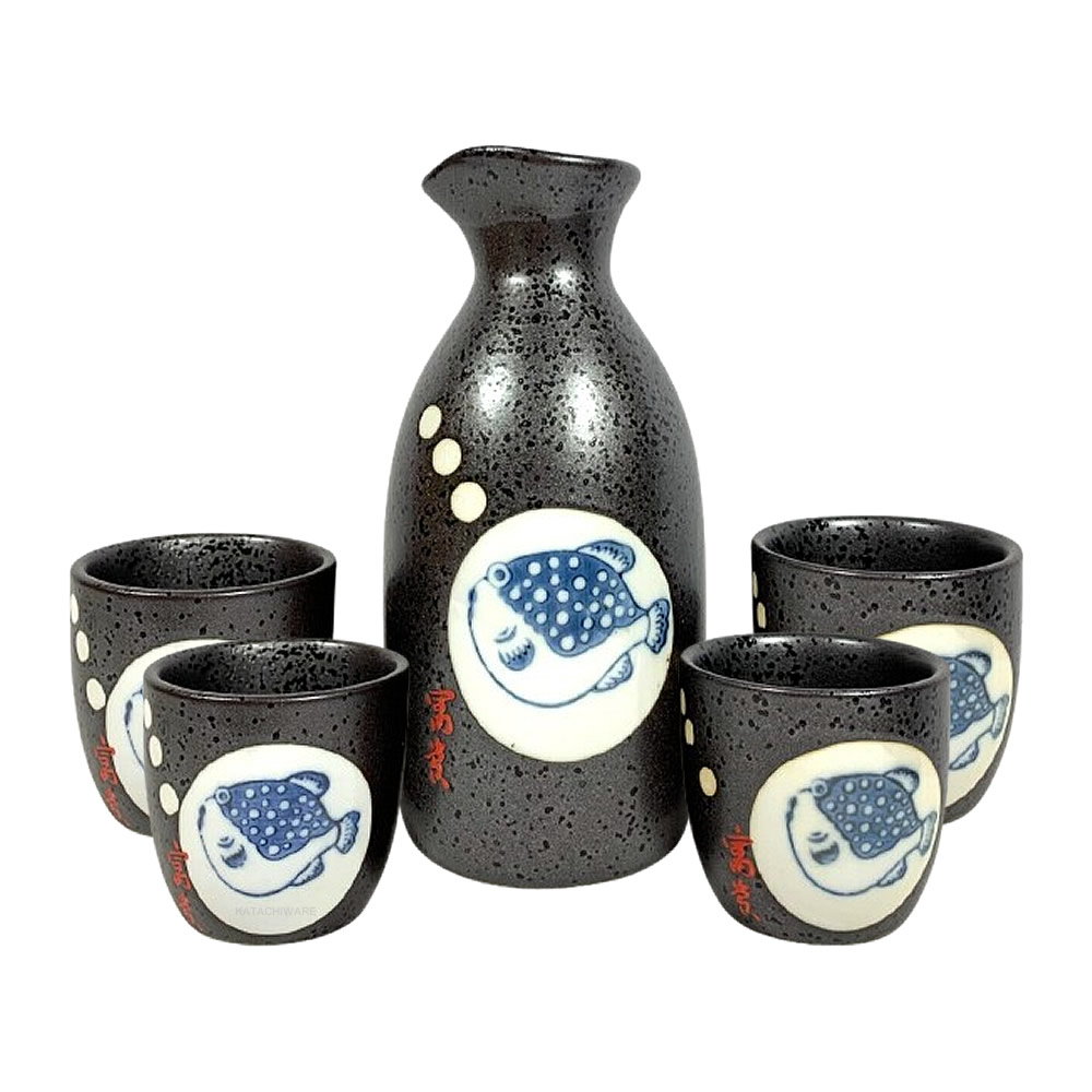 Shiro-Aoi Fugu Sake Set Parts