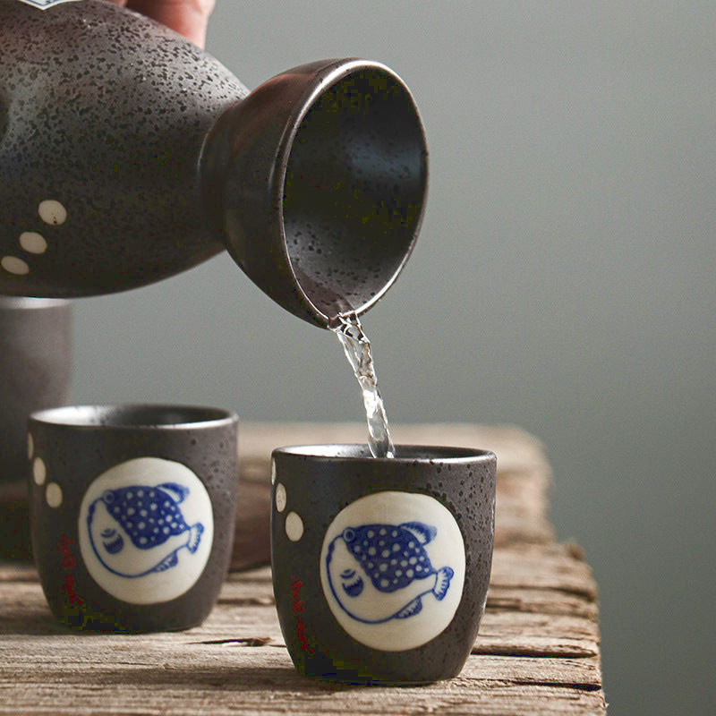 Shiro-Aoi Fugu Sake Sets