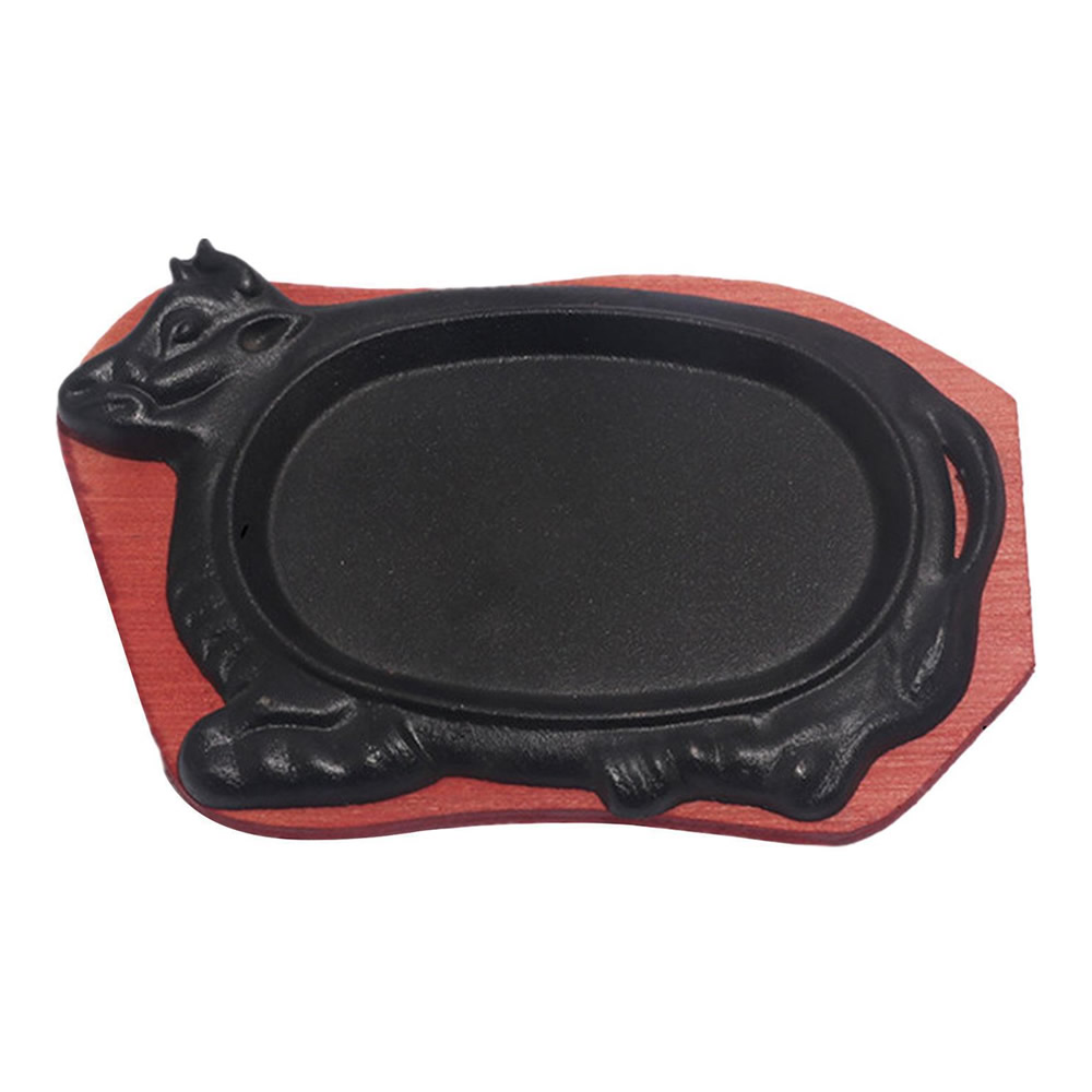 Cast Iron Cow-Shaped Sizzle Plate