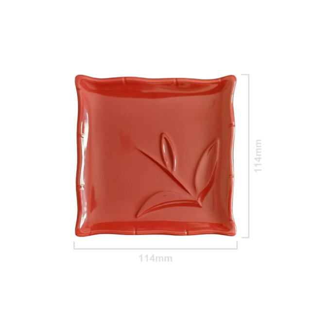 Bamboo Leaf Red & Black Tray Dimensions