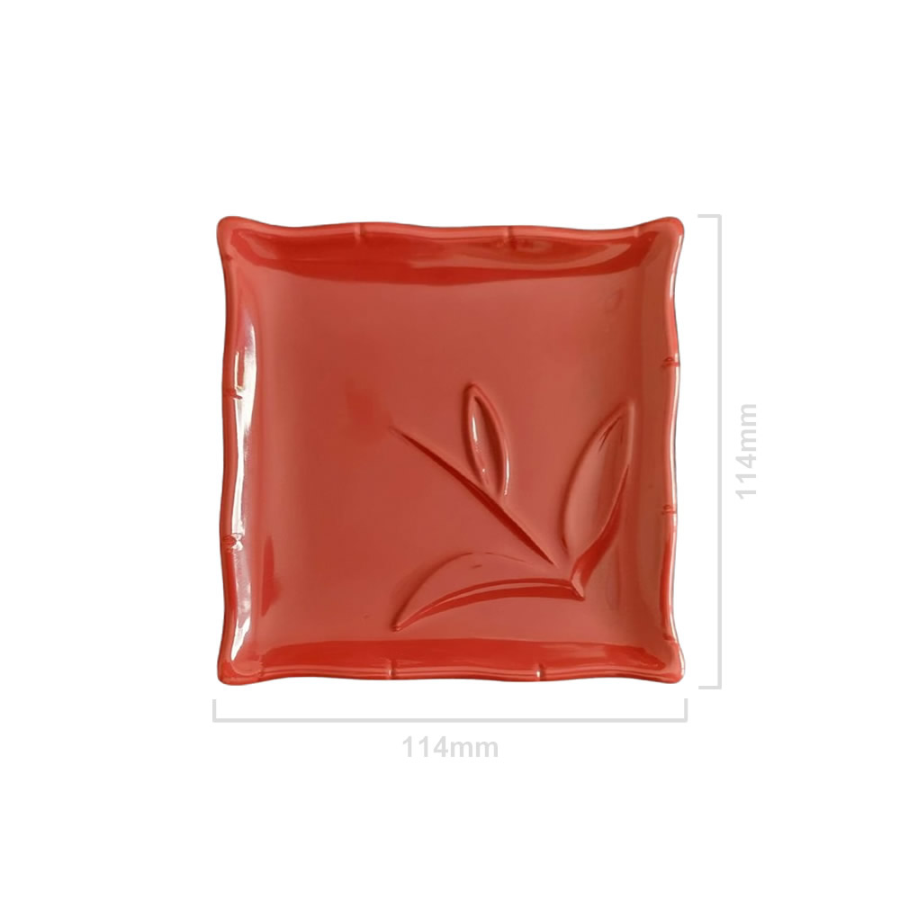 Bamboo Leaf Red & Black Tray Dimensions