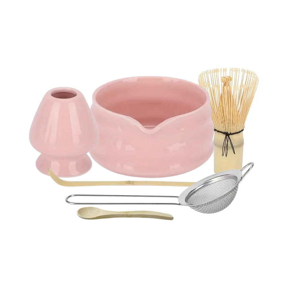 Bebī Pinku Matcha Tea Set Inclusions