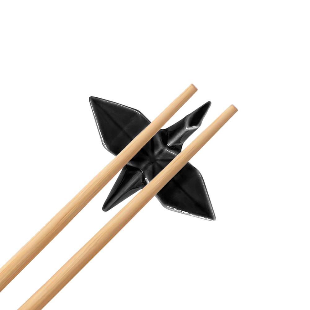 Black Crane Origami Chopstick Rest Top View