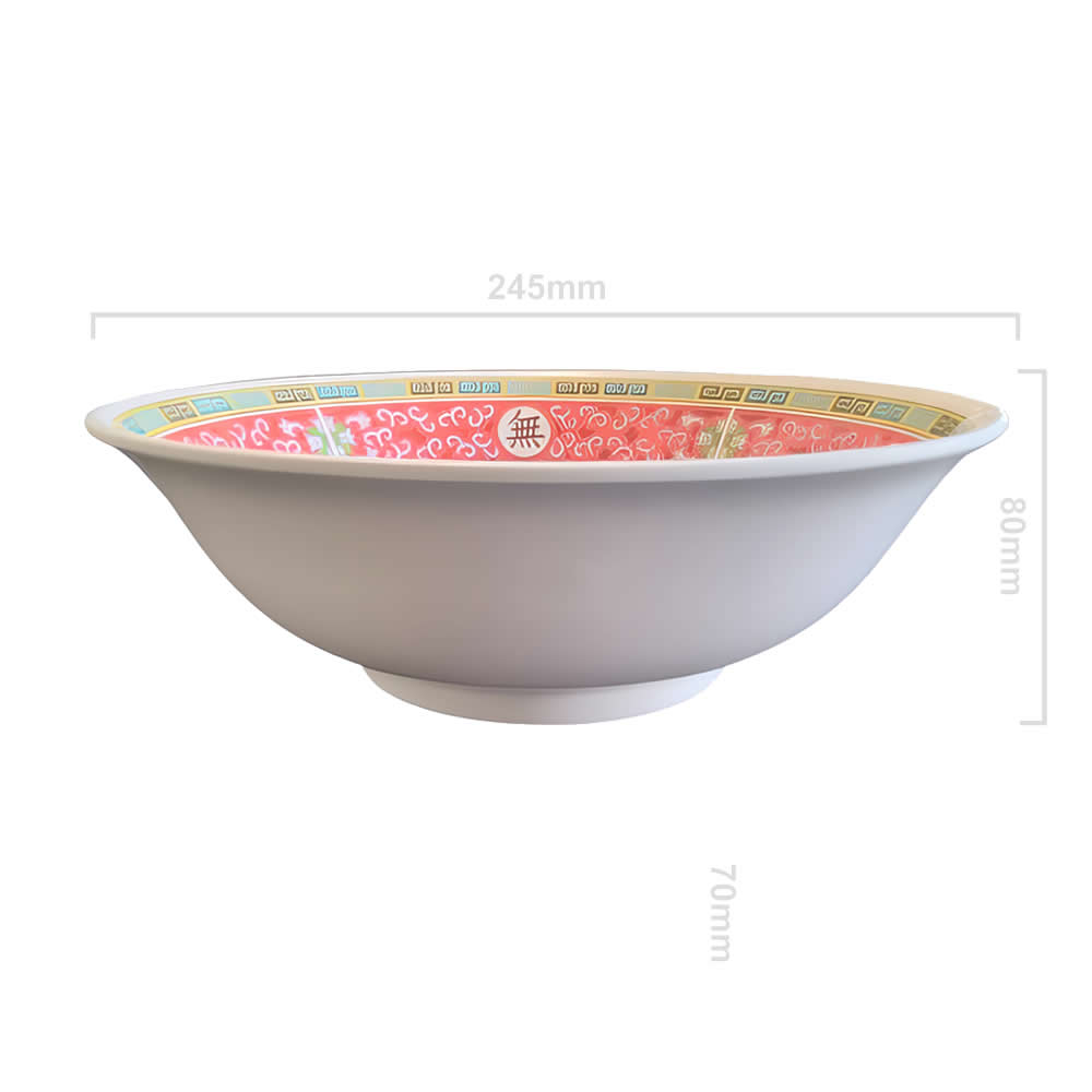 Extra Large Shòu Longevity Soup Bowl Dimensions