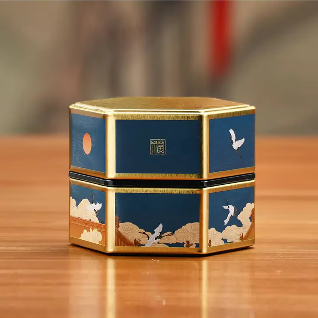 Golden Tsuru Matcha Caddy