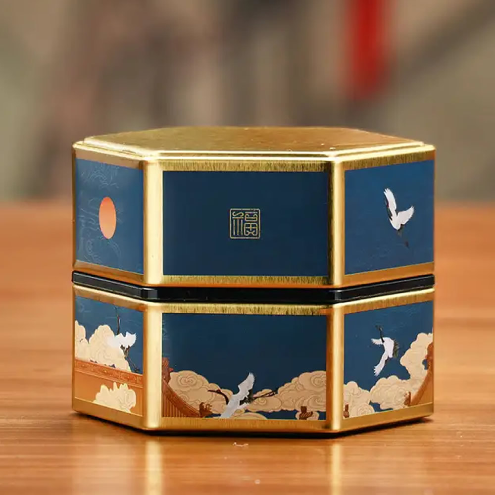 Golden Tsuru Matcha Caddy