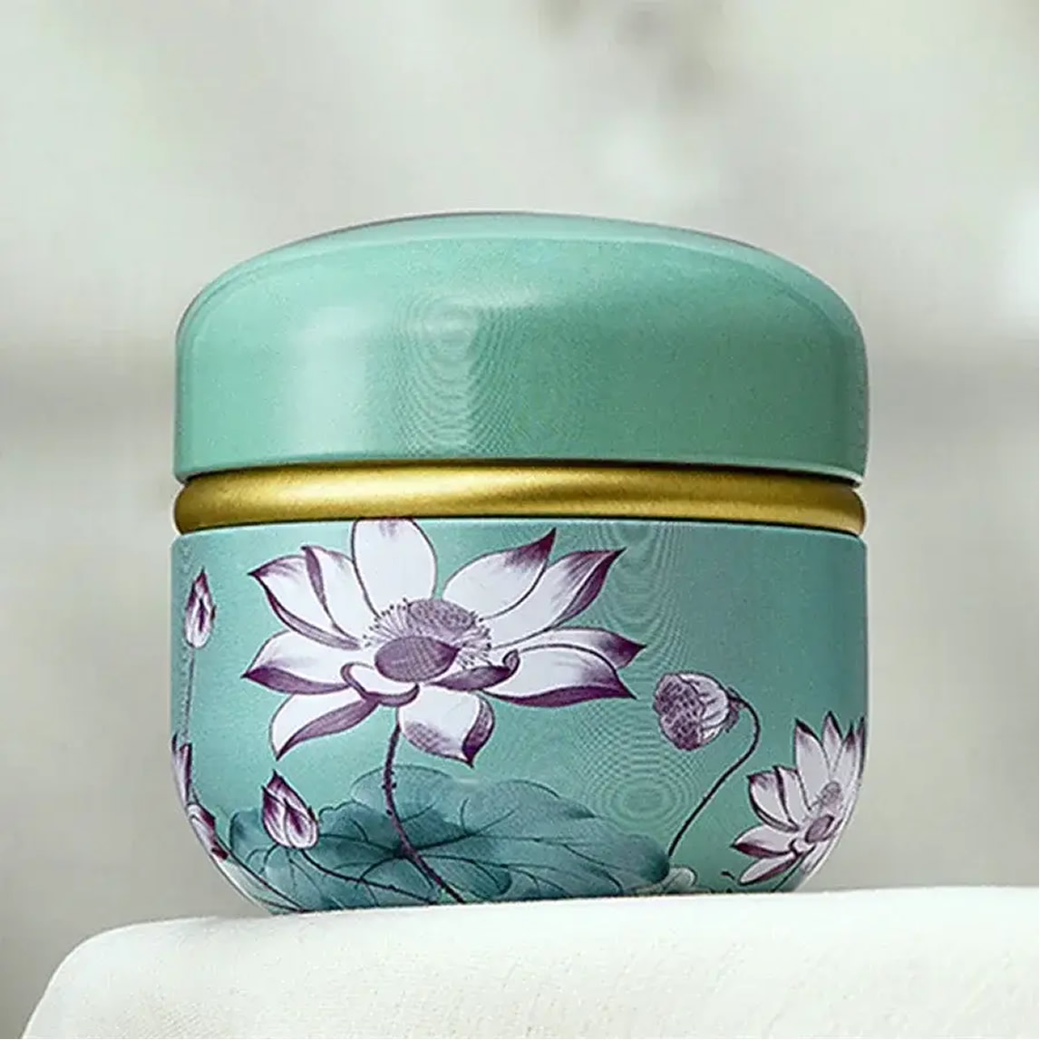 Lotus Flower Matcha Tea Canister