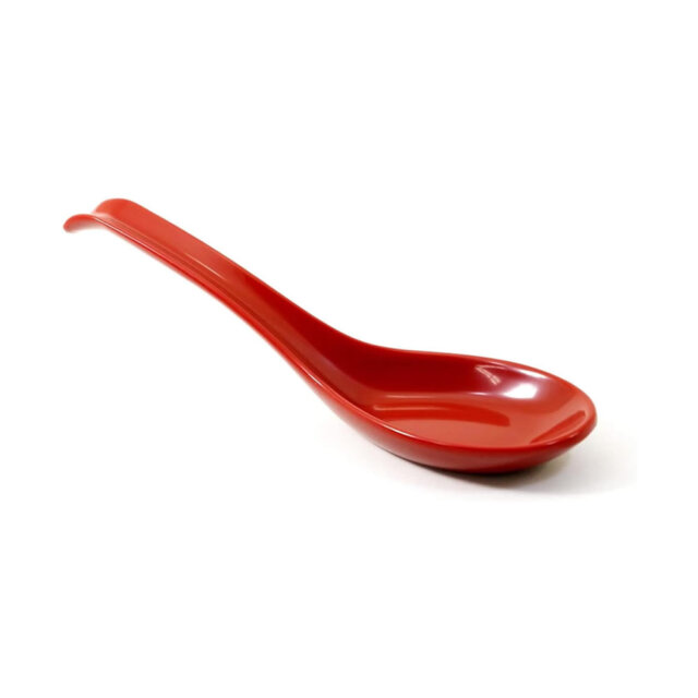 Long Handle Red Soup Spoon & Hook