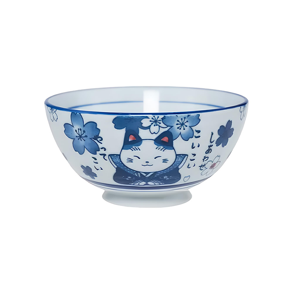 Sakura Lucky Cat Donburi Bowl