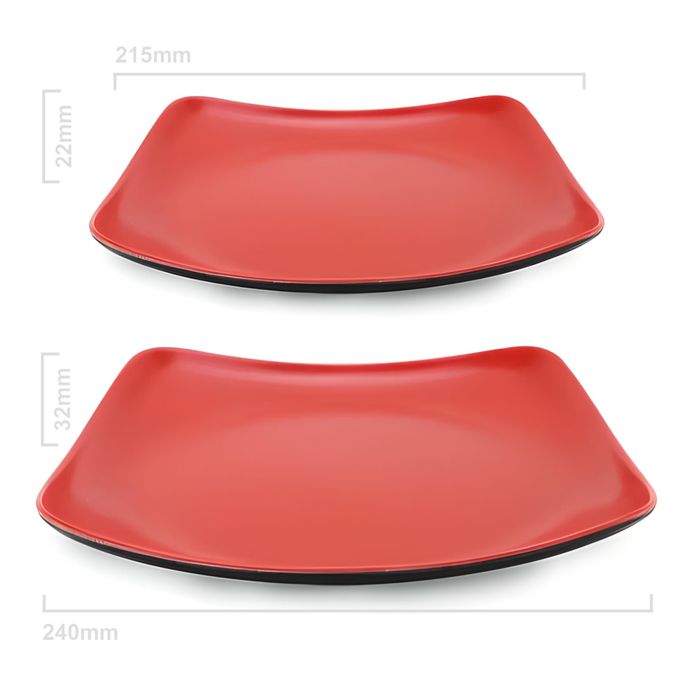 Shizuku Concave Square Serving Plate Dimensions