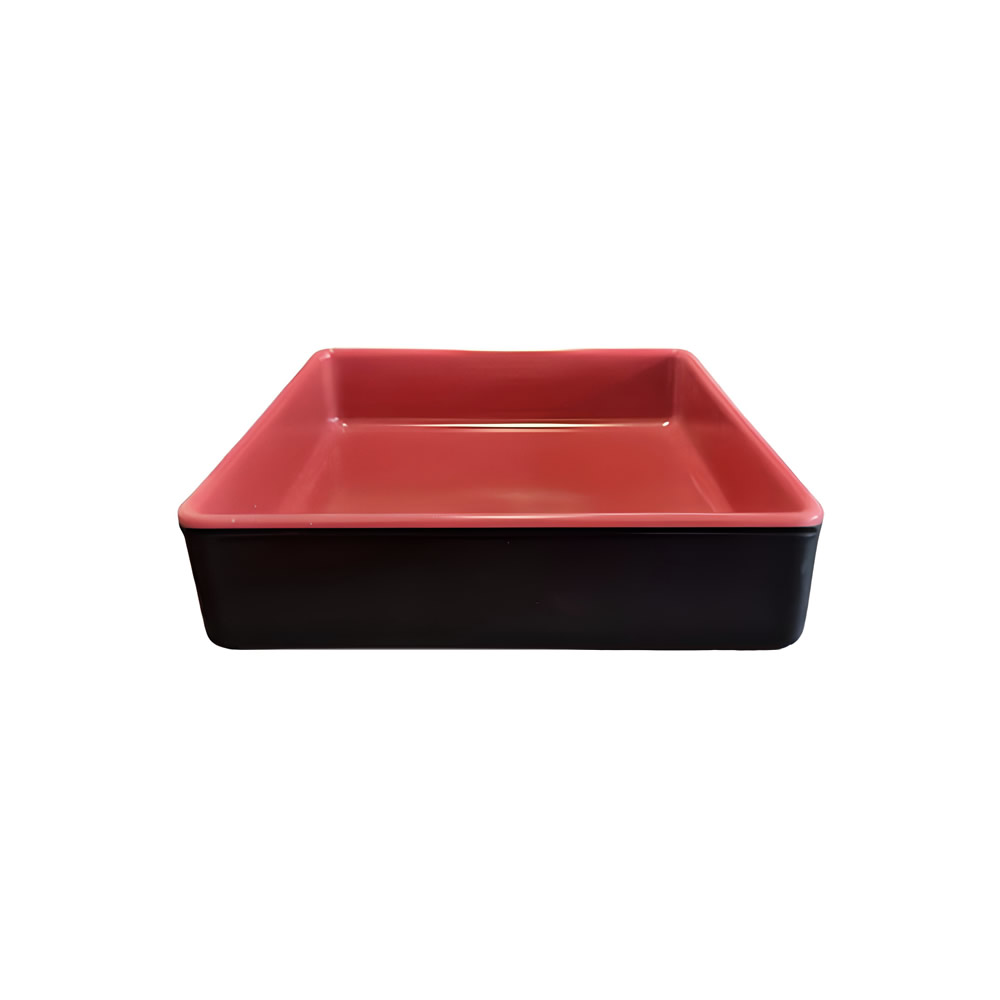 Square Red & Black Sushi Tray