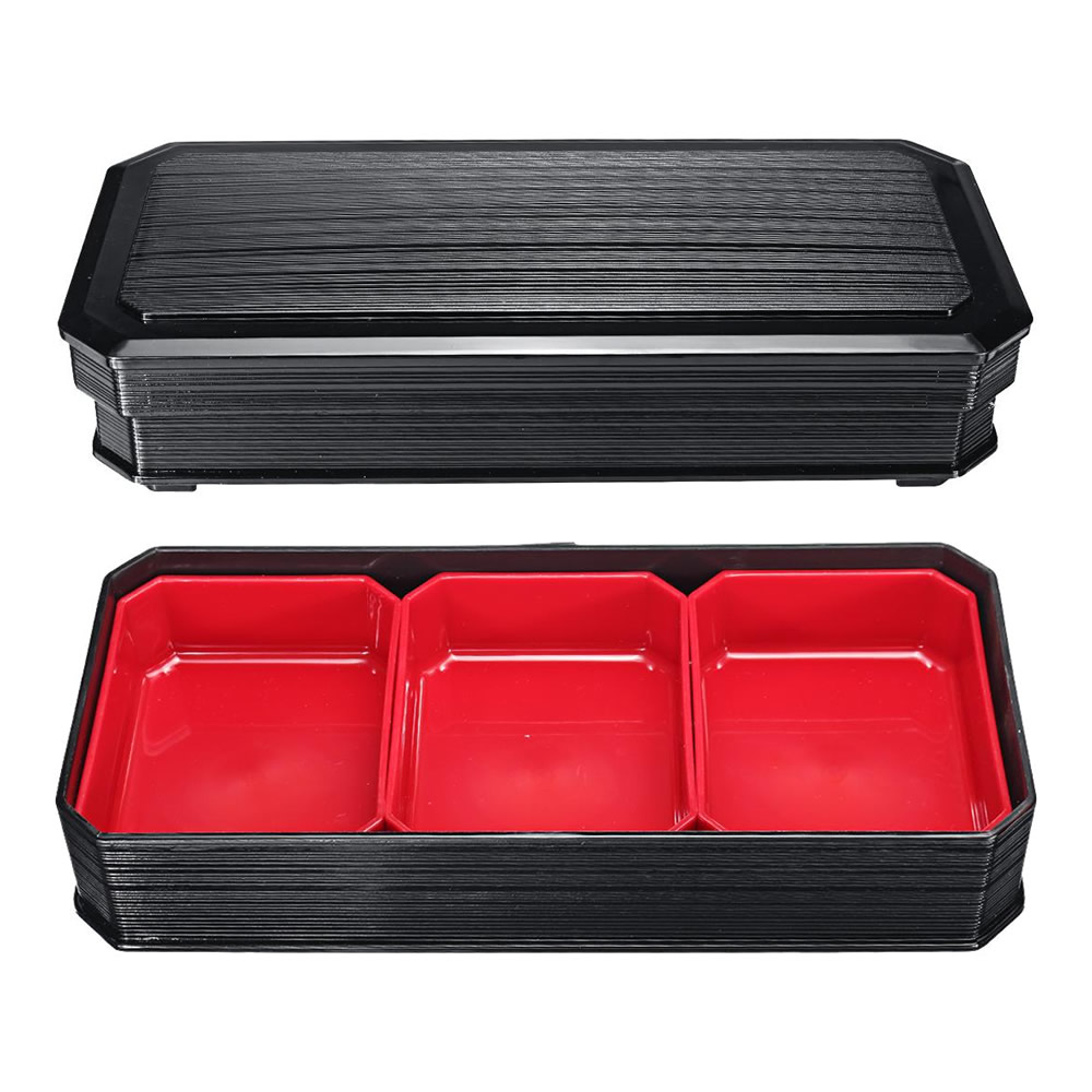 Traditional Three-Compartment Bento Box