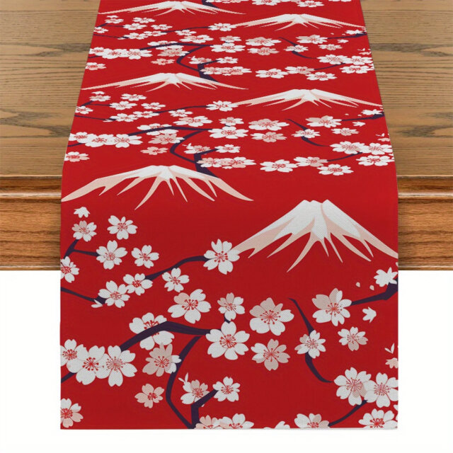 Akai Sakura Fuji Table Runner