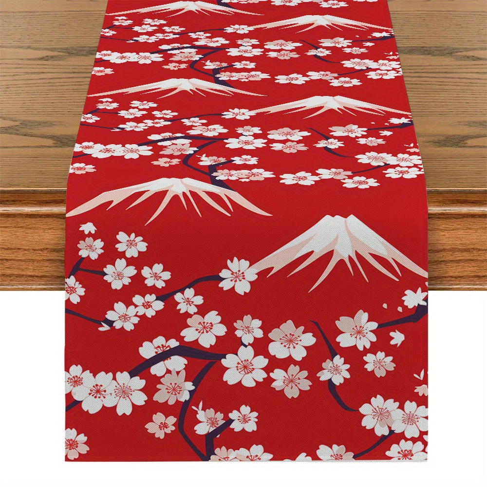 Akai Sakura Fuji Table Runner