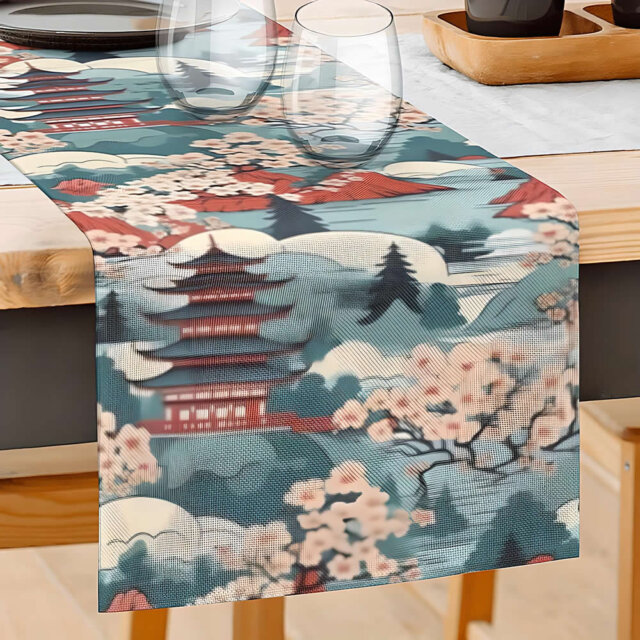 Edo Period Gardens in Kyoto Table Runner