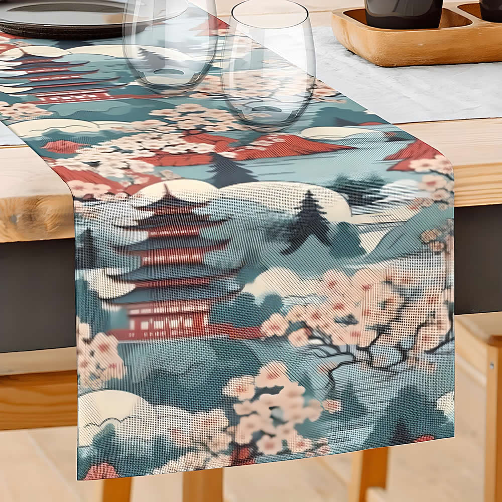 Edo Period Gardens In Kyoto Table Runner